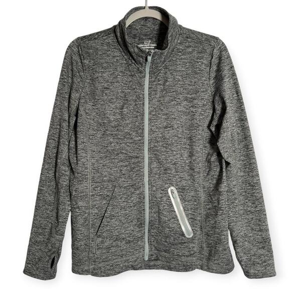 Vineyard Vines Performance Full-Zip Jacket SIZE M Gray Soft Stretch Top - Picture 1 of 12